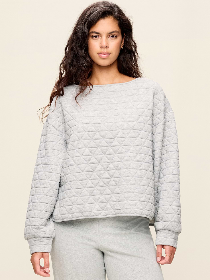 Image number 6 showing, Quilted Bounce Boatneck Sweatshirt