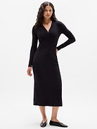 Image number 1 showing, Signature Rib Long Sleeve Maxi Dress