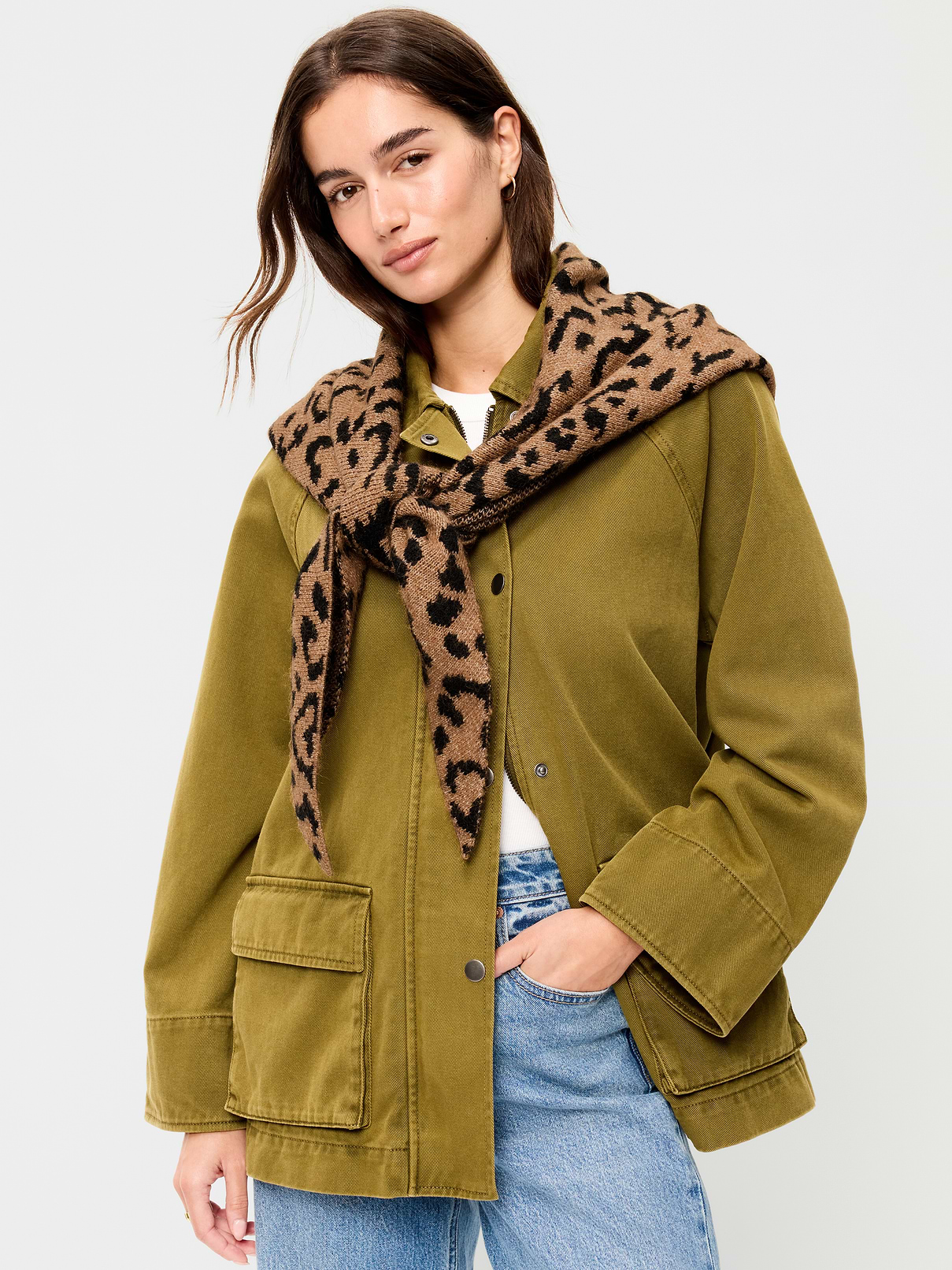 Image number 1 showing, Oversized Rib-Knit Triangle Scarf