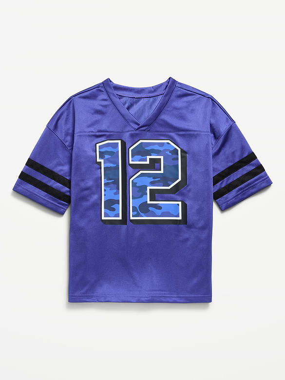 Oversized Football-Style Lifestyle Jersey T-Shirt for Boys