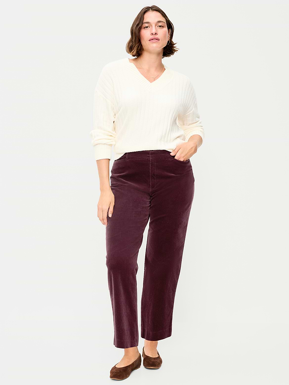 High-Waisted Pixie Straight Pants
