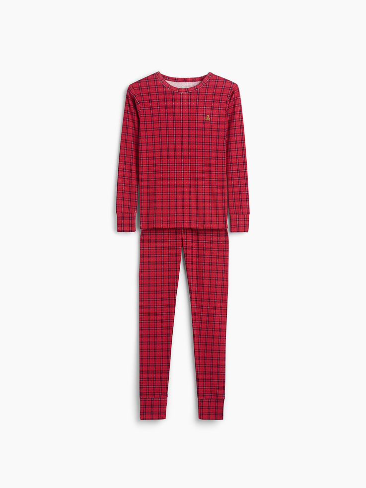 Image number 5 showing, Kids & Baby Organic Brushed Cotton Plaid PJ Set
