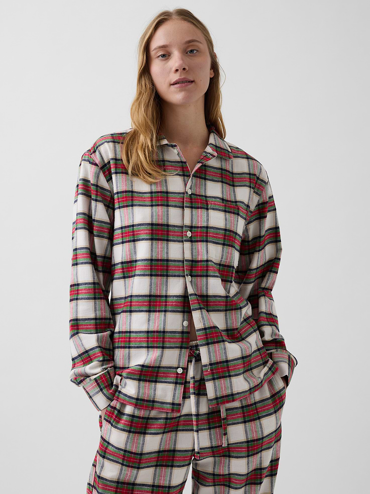Image number 1 showing, Adult Softest Flannel PJ Shirt