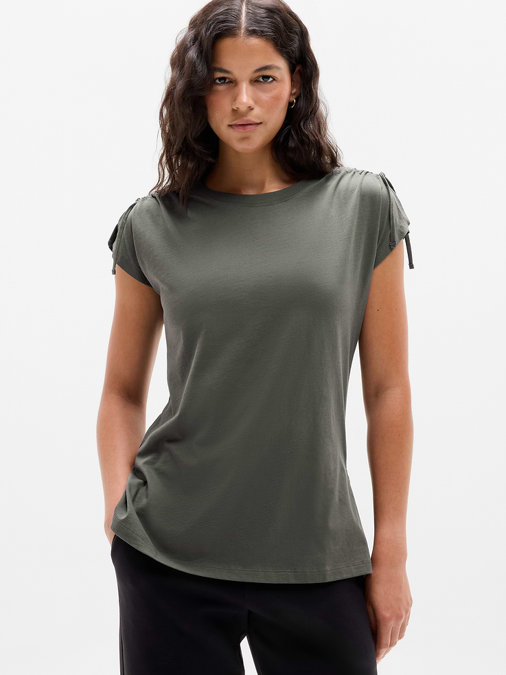 Image number 1 showing, Favorite Cotton Cinched Tee