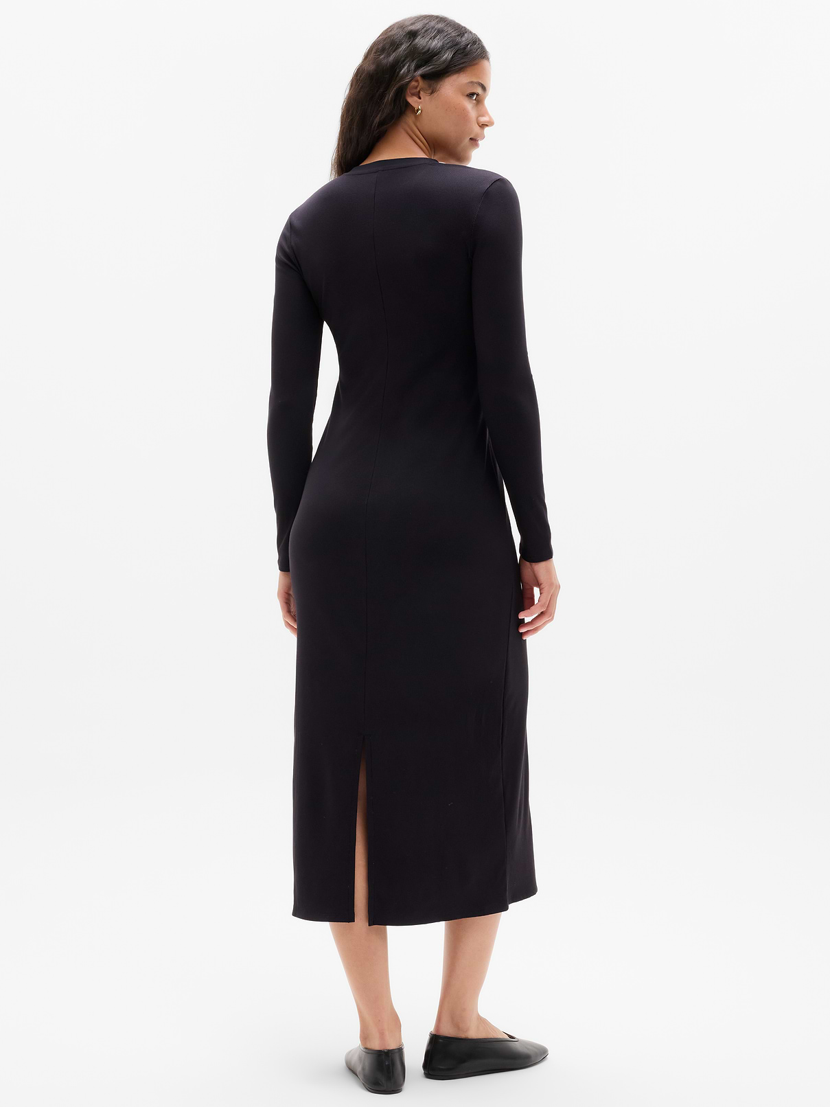 Image number 2 showing, Signature Rib Long Sleeve Maxi Dress