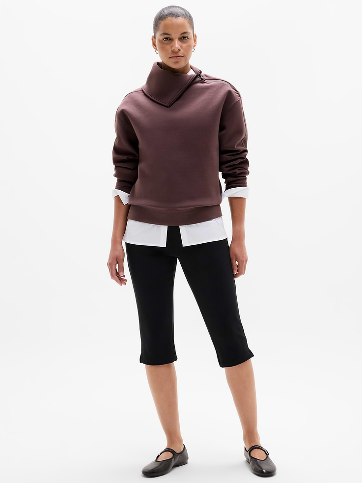 Image 4 of 6, Form Knit Shawl Collar Sweatshirt