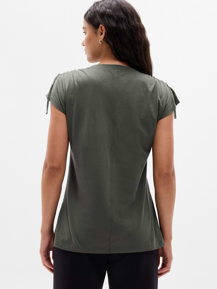 Image number 3 showing, Favorite Cotton Cinched Tee