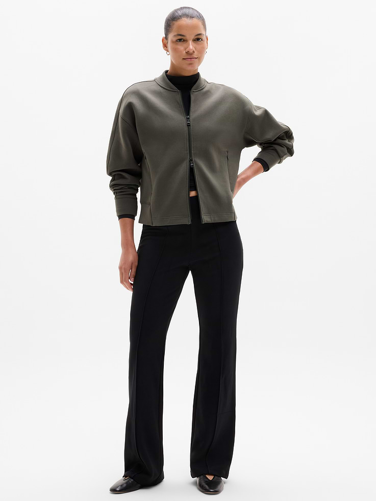 Image 2 of 6, Form Knit Bomber Sweatshirt