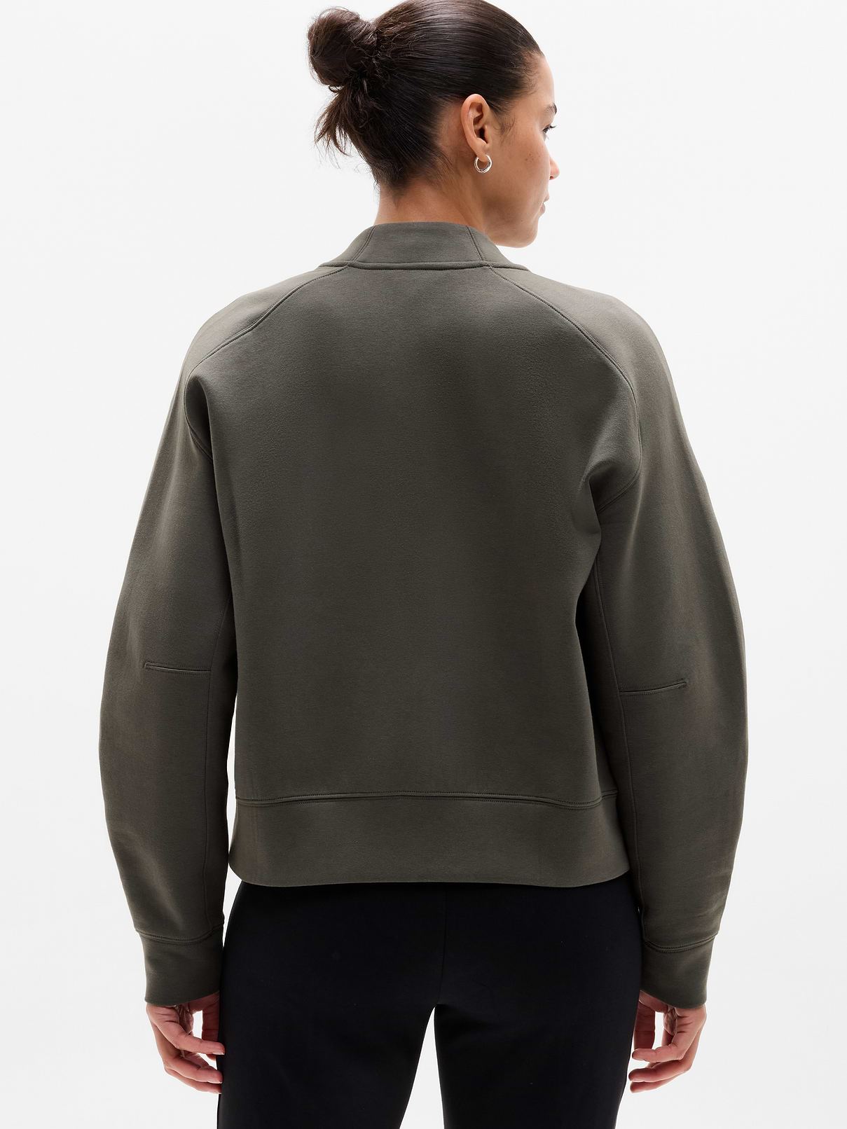 Image 3 of 3, Form Knit Bomber Sweatshirt