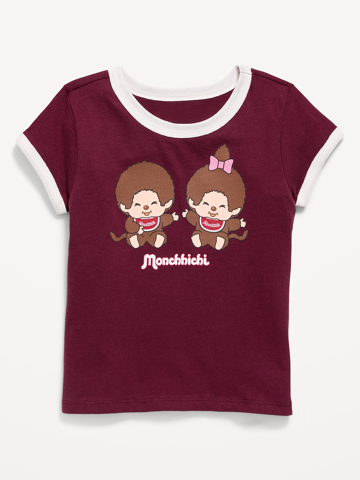 Image number 1 showing, Monchhichi® Graphic Ringer T-Shirt for Girls