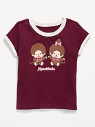 Image number 1 showing, Monchhichi® Graphic Ringer T-Shirt for Girls