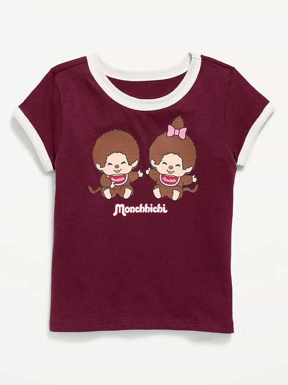 Monchhichi® Graphic Ringer T-Shirt for Girls