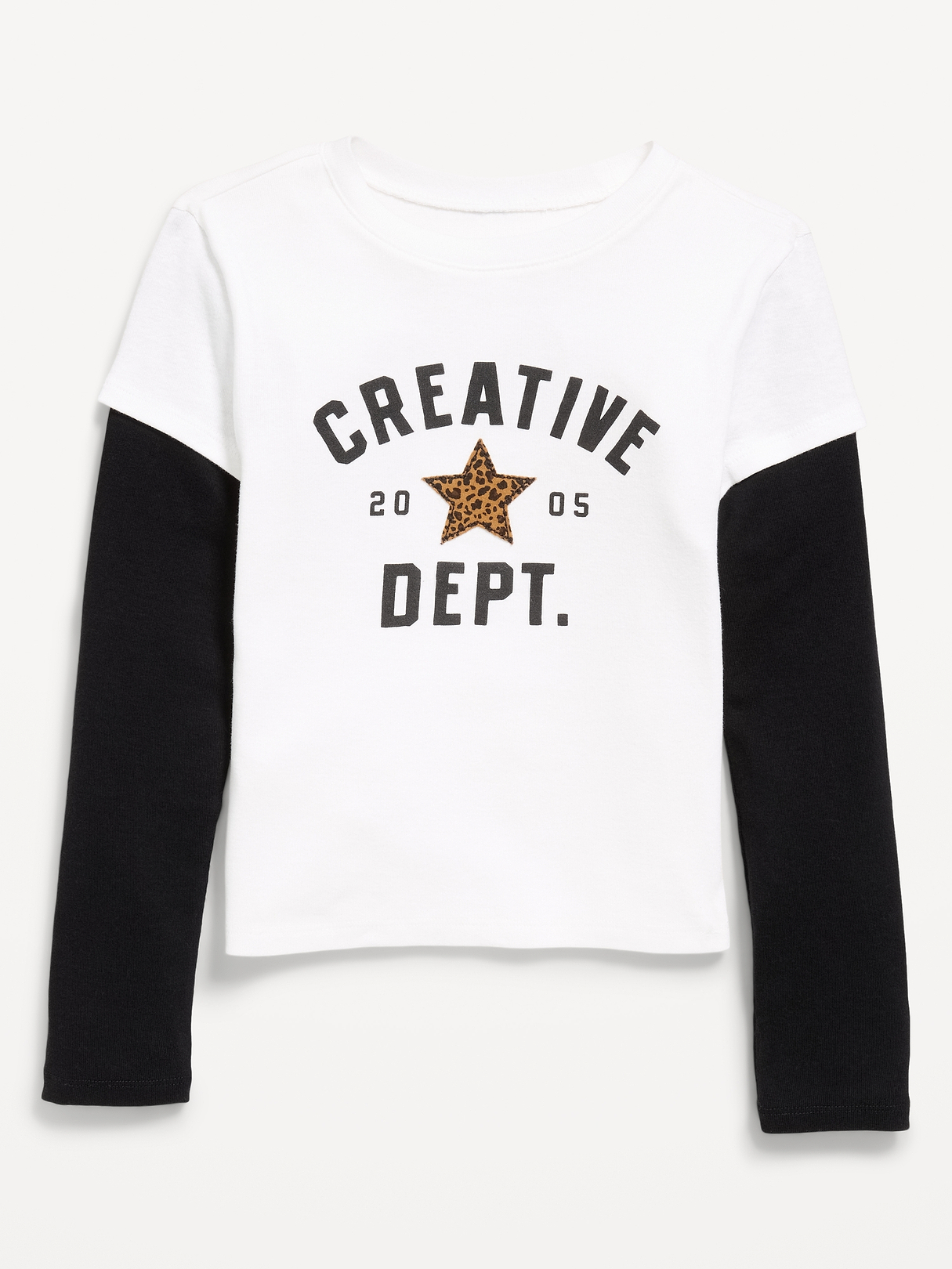 Fitted 2-in-1 Graphic T-Shirt for Girls | Old Navy
