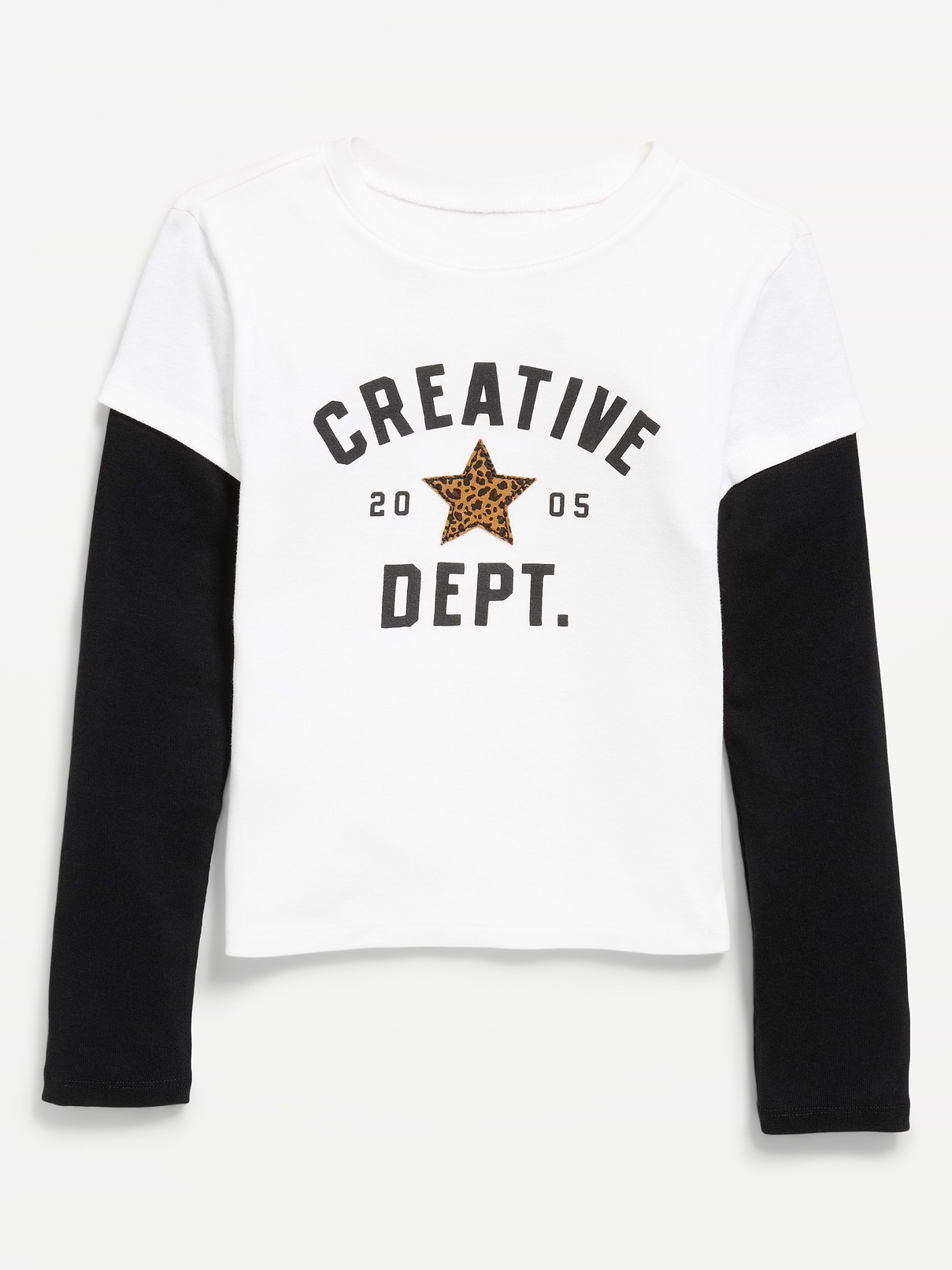 Image number 2 showing, Fitted 2-in-1 Graphic T-Shirt for Girls
