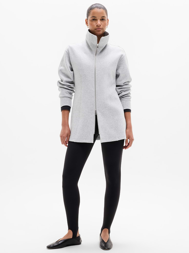 Image 3 of 4, Form Knit Seamed Full Zip