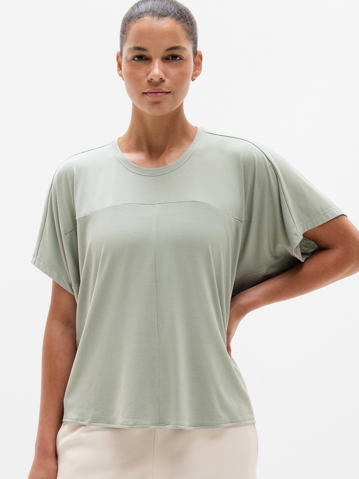 Image number 1 showing, Move With Ease Draped Tee