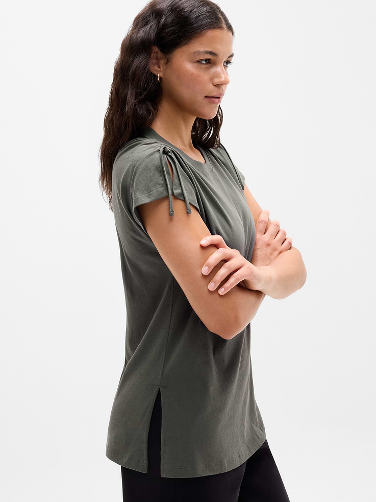 Image number 4 showing, Favorite Cotton Cinched Tee