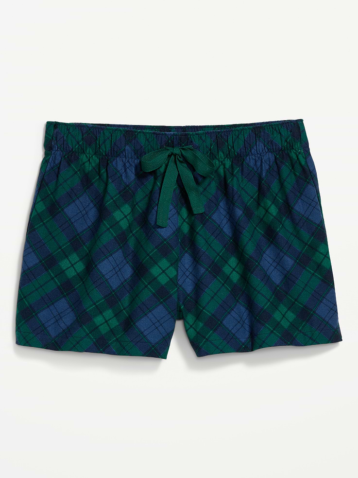 Image number 4 showing, Flannel Boxer Pajama Shorts for Women