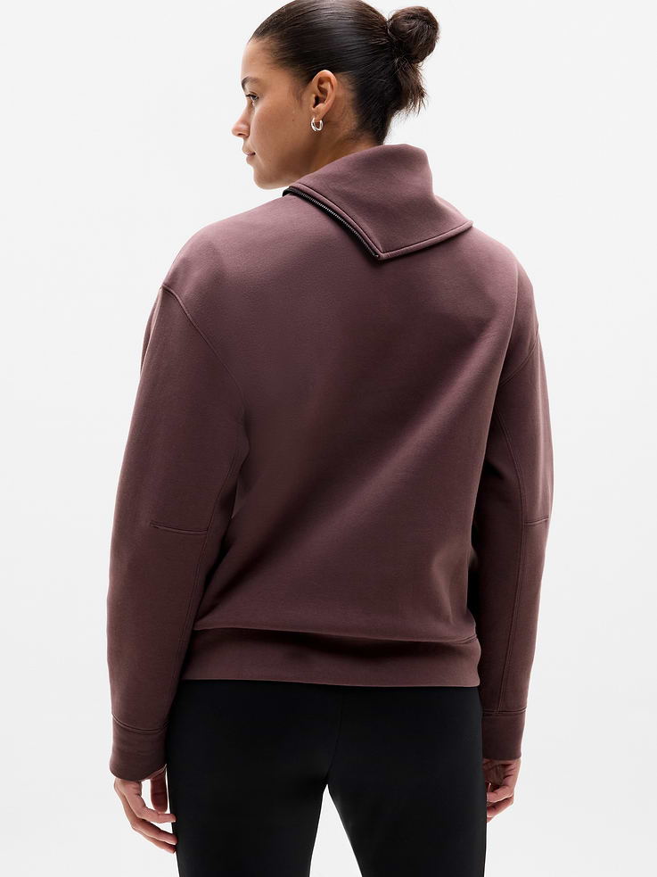Image 5 of 6, Form Knit Shawl Collar Sweatshirt
