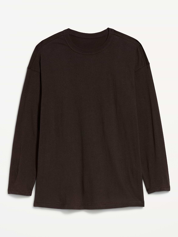 Oversized EveryWear Long-Sleeve Tunic T-Shirt