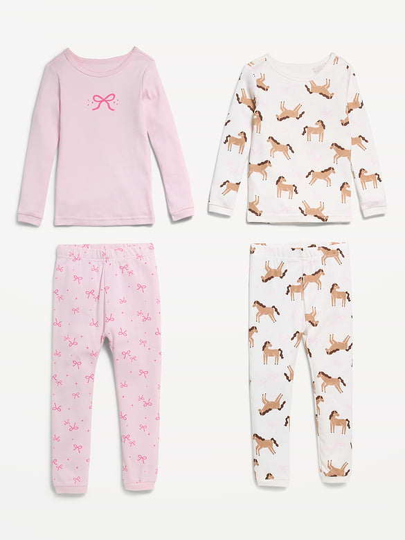 Printed Snug-Fit Pajama 4-Piece for Toddler & Baby