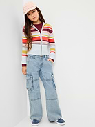 L'image numéro 4 présente Jean cargo coupe très généreuse à jambe large à taille basse pour fille