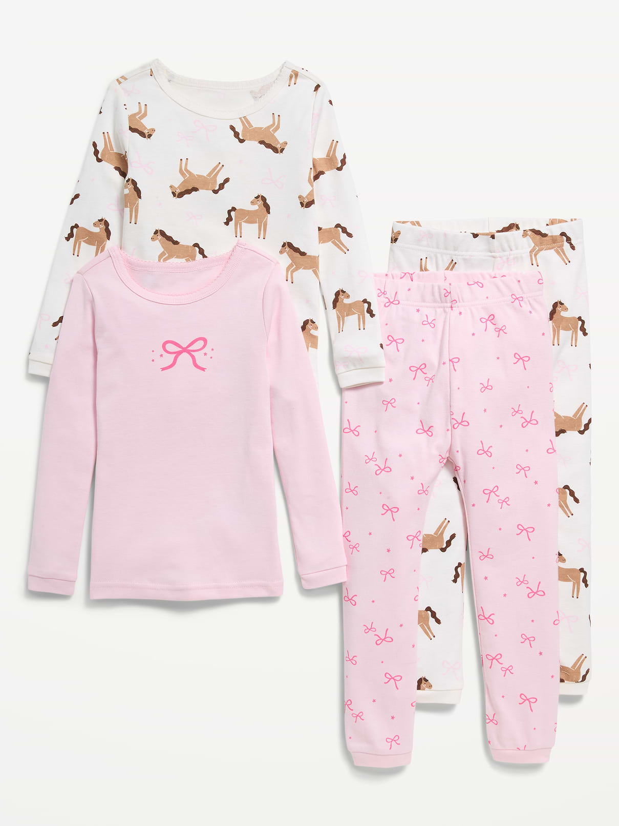 Image number 1 showing, Printed Snug-Fit Pajama 4-Piece for Toddler & Baby