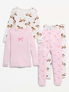 Image number 1 showing, Printed Snug-Fit Pajama 4-Piece for Toddler & Baby