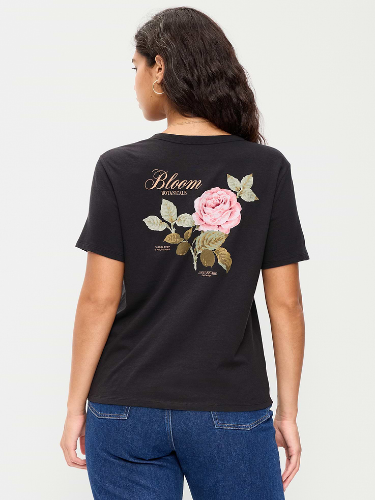 L'image numéro 6 présente T-shirt passe-partout ras du cou à imprimé