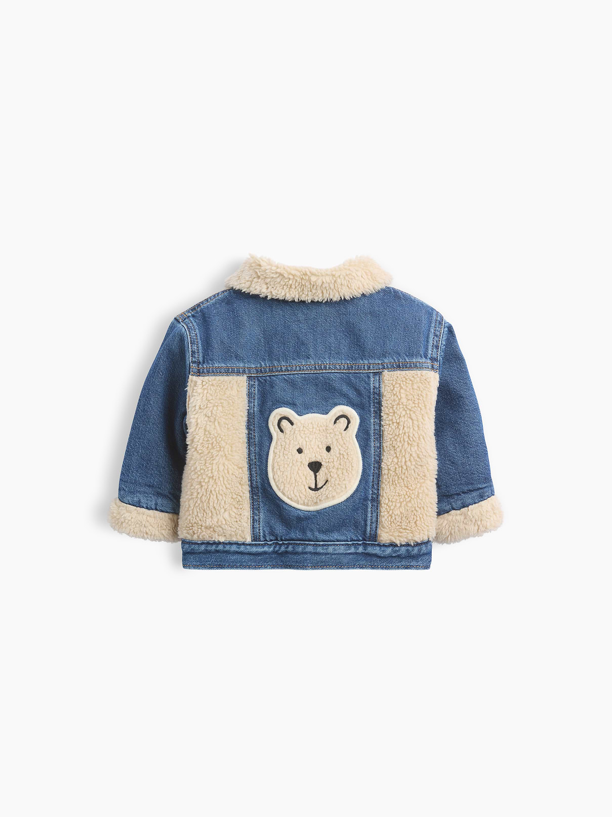 Baby Sherpa Bear Icon Denim Jacket