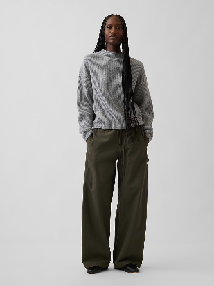Image number 2 showing, CashSoft Oversized Mockneck Sweater