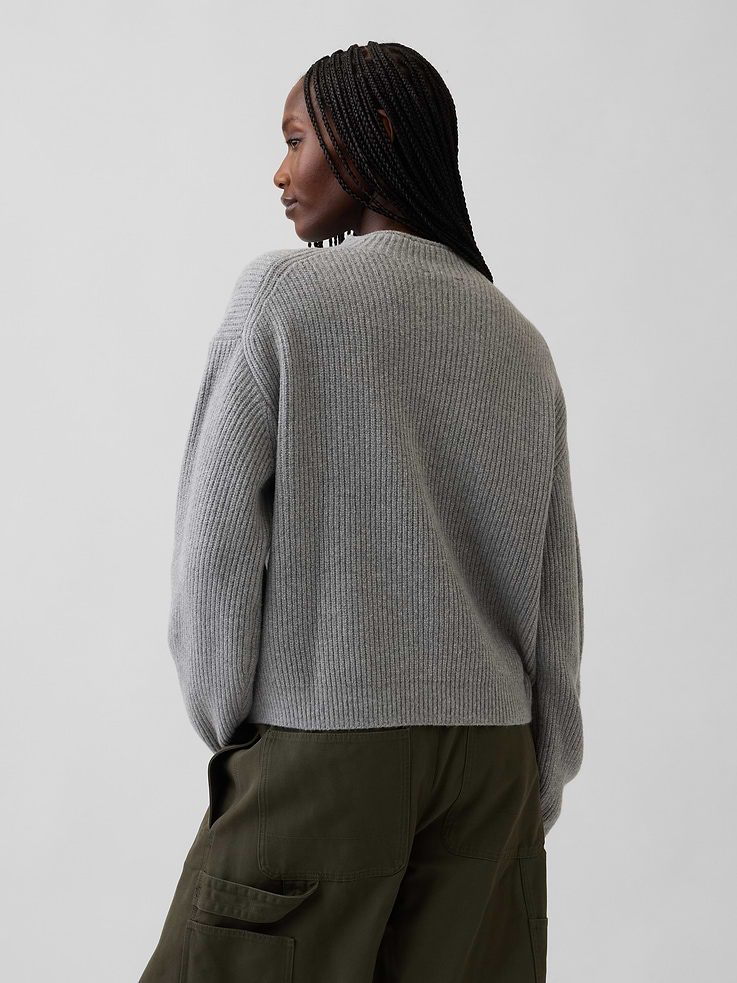 Image number 3 showing, CashSoft Oversized Mockneck Sweater