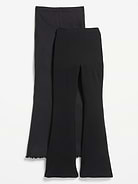 Image number 2 showing, Full-Length Flared Leggings 2-Pack for Girls