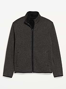 Image 2 of 2, Sweater Fleece Sherpa-Lined Full-Zip Jacket