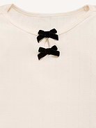 Image 2 of 2, Long-Sleeve Bow-Front Pointelle-Knit Top for Toddler Girls