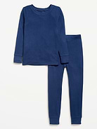 Image 1 of 2, rib-knit crew neck, long sleeves, matching pajama pants, elasticized waist, rib-knit cuffs, Product #1185010