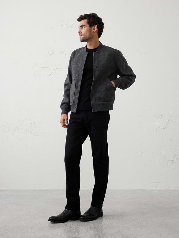 Knit Melton Bomber