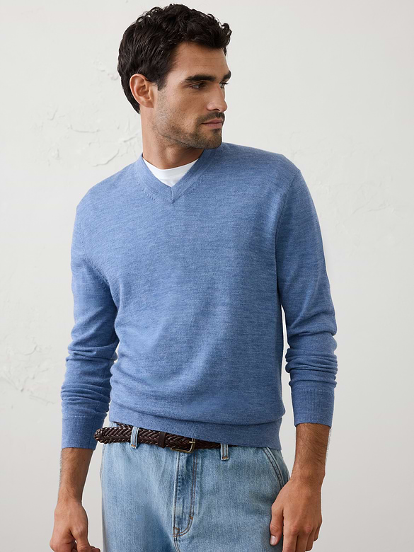 Merino Wool V-Neck Sweater