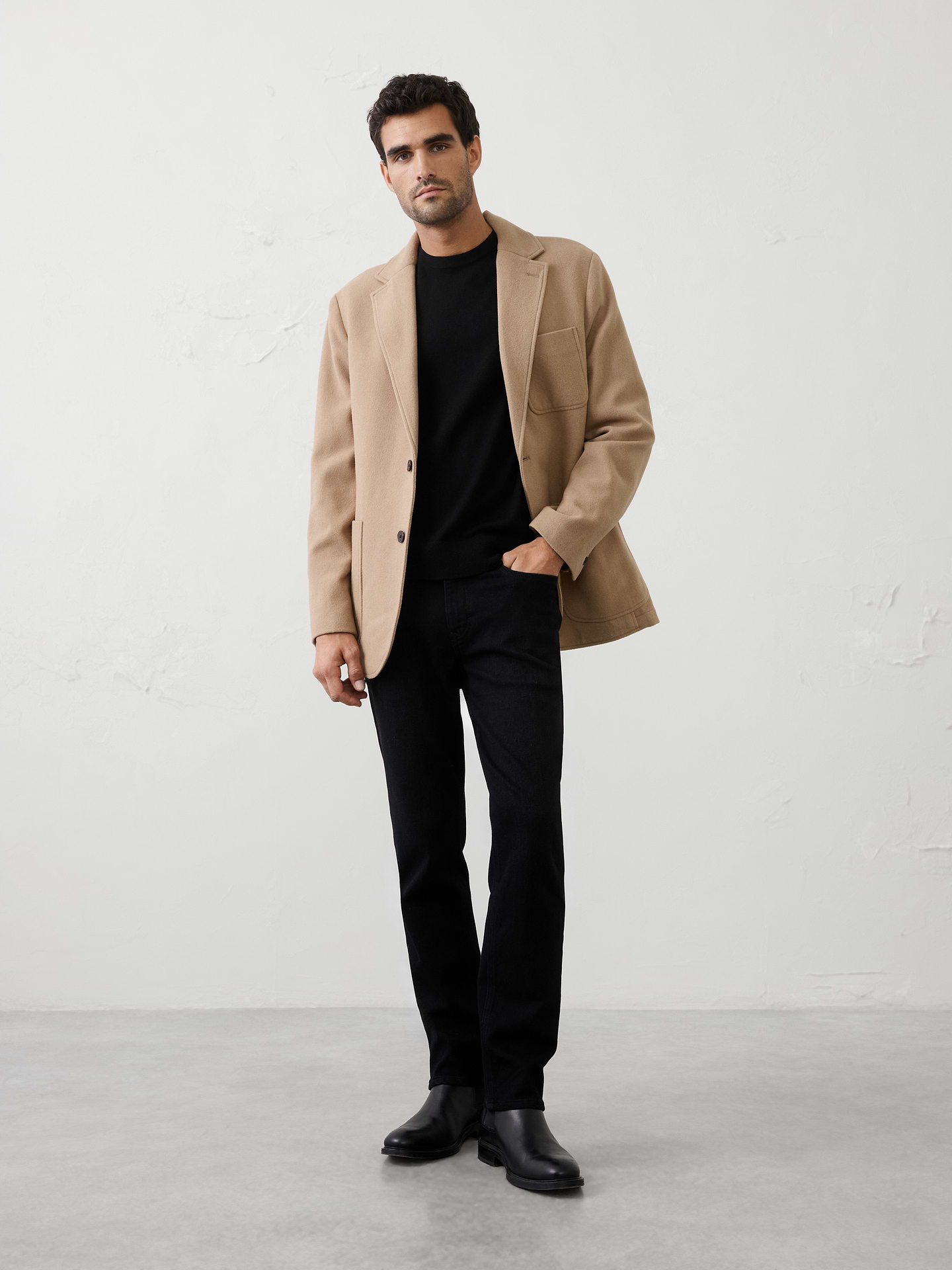 Image number 1 showing, Lightweight Melton Blazer