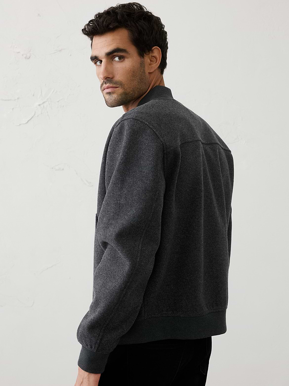 Knit Melton Bomber