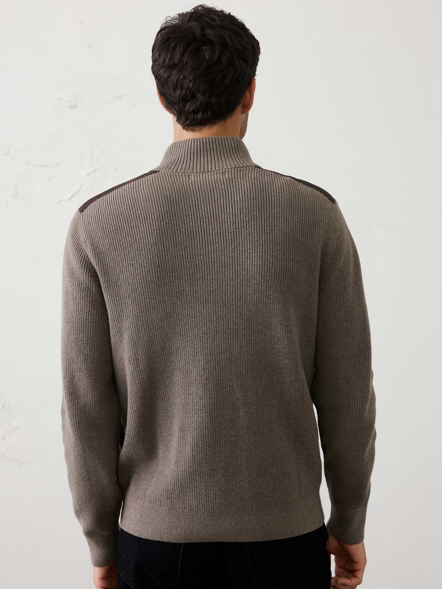 Image number 2 showing, Vegan Suede Patch Sweater Jacket