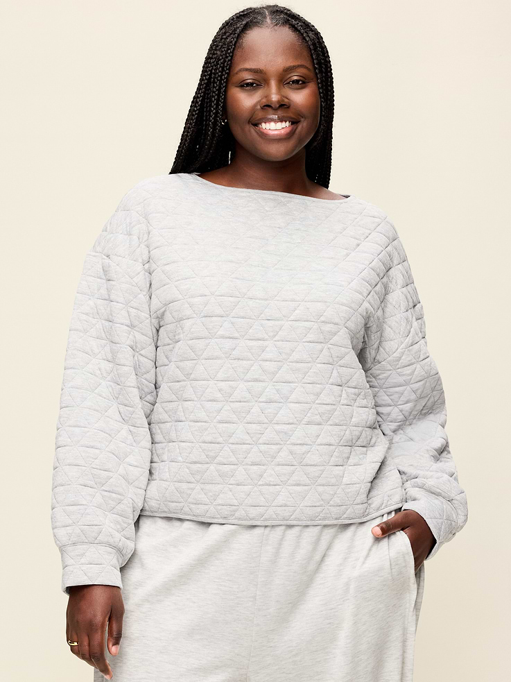 Image number 7 showing, Quilted Bounce Boatneck Sweatshirt