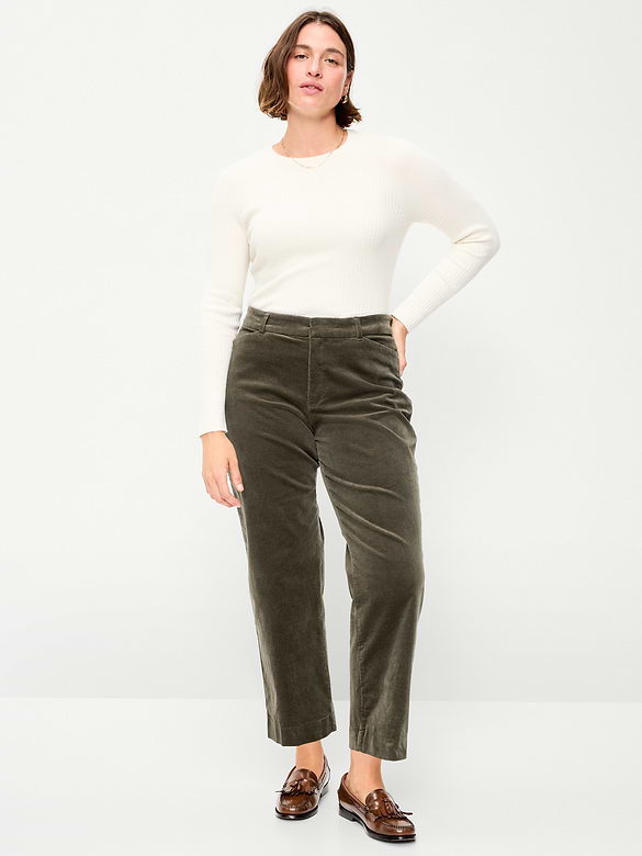 High-Waisted Pixie Straight Pants