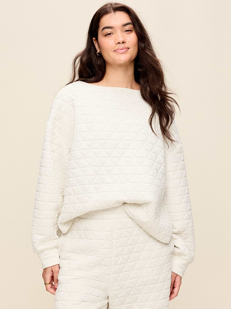 Image number 6 showing, Quilted Bounce Boatneck Sweatshirt