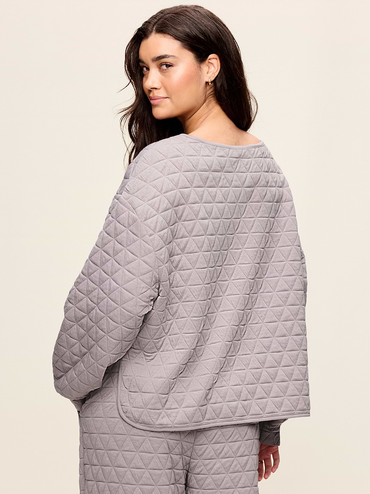 Image number 7 showing, Quilted Bounce Boatneck Sweatshirt