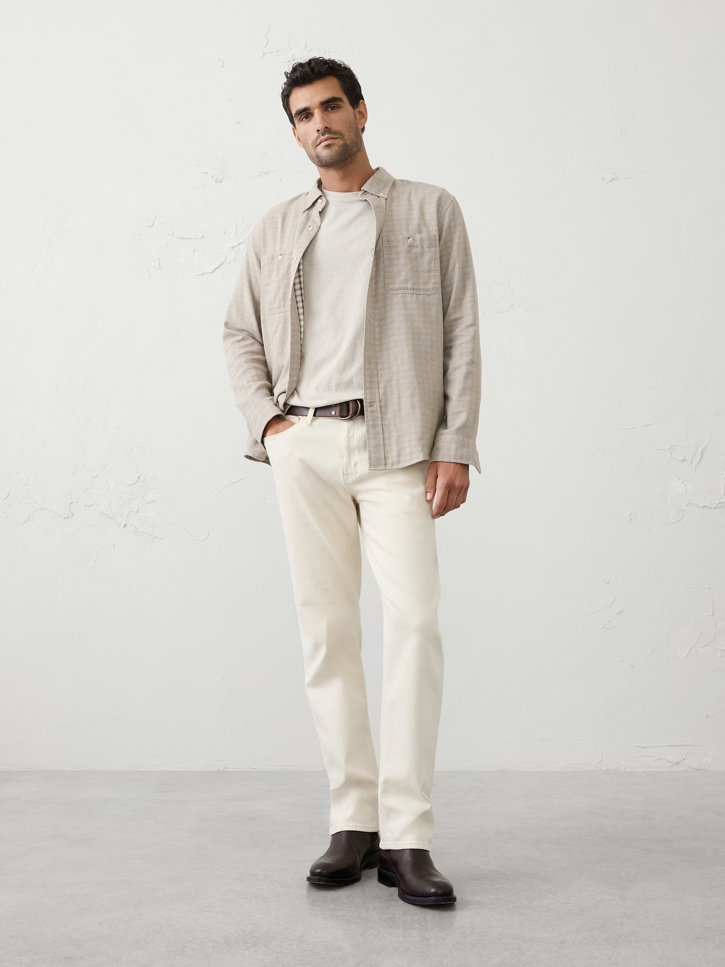 Image number 1 showing, Standard-Fit Soft Double Weave Shirt