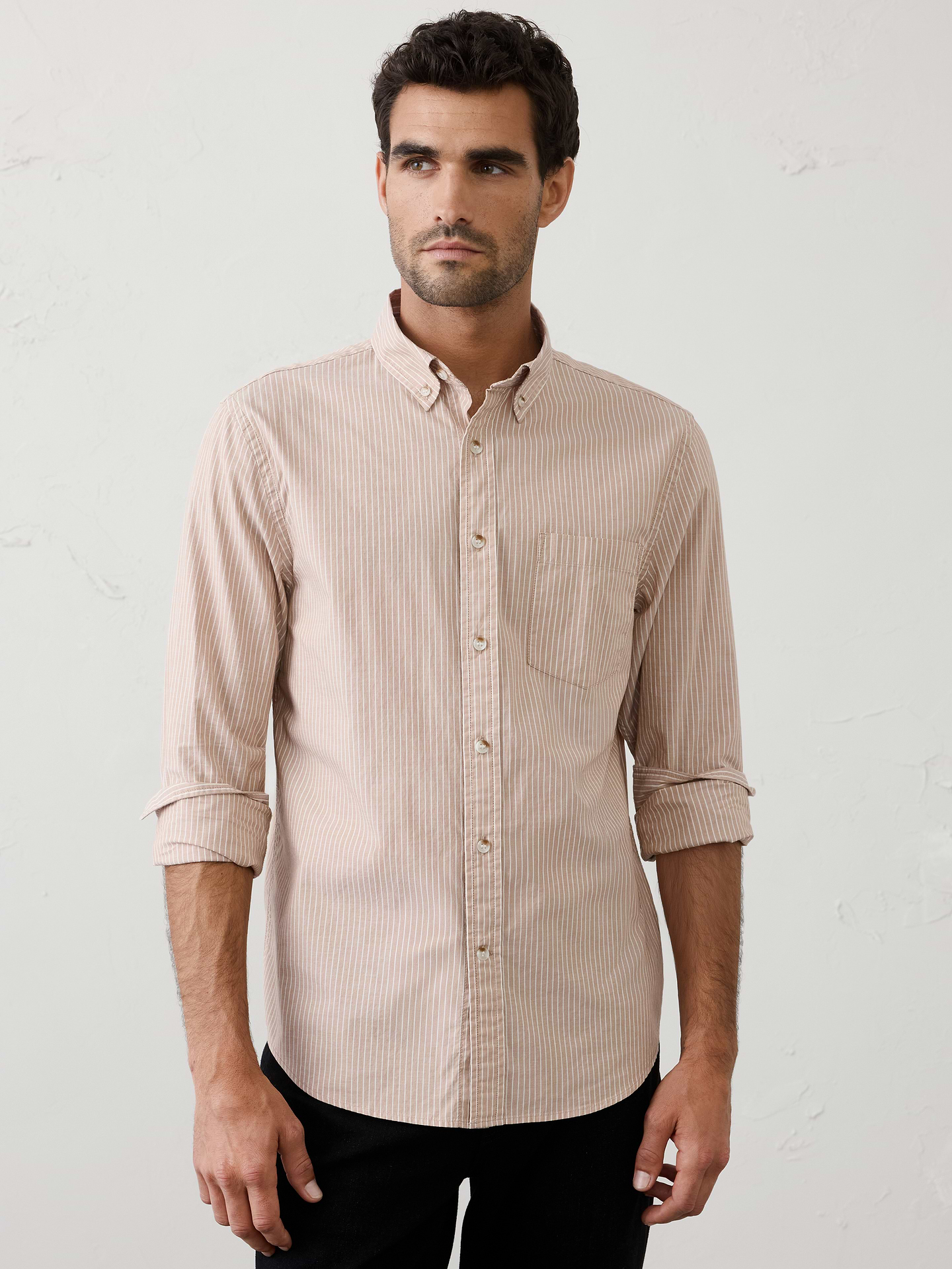 Image number 1 showing, Slim-Fit Softwash Cotton Shirt
