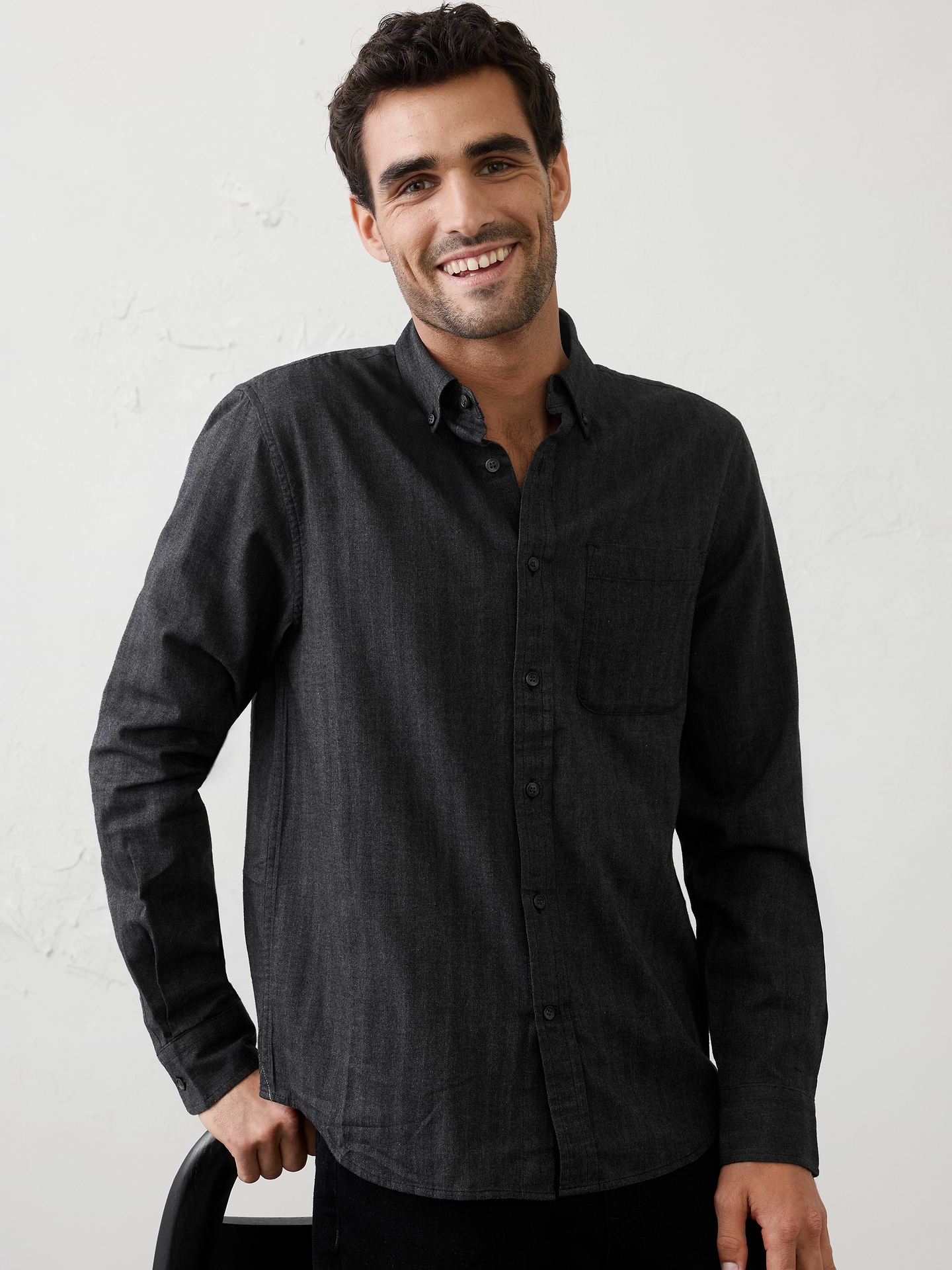 Image number 1 showing, Slim-Fit Lightweight Flannel Shirt