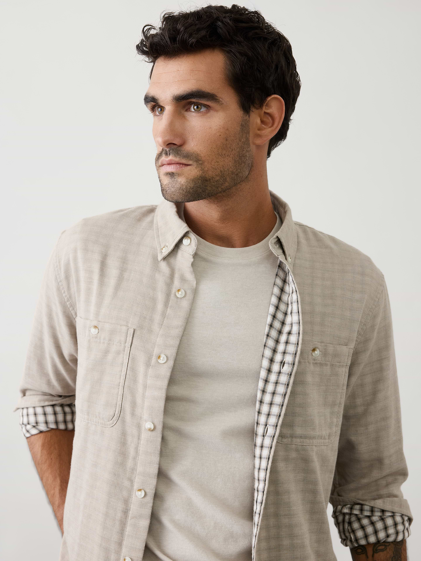 Image number 3 showing, Standard-Fit Soft Double Weave Shirt