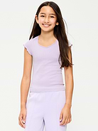 Image number 1 showing, Fitted Seamless Ribbed  Performance Top for Girls